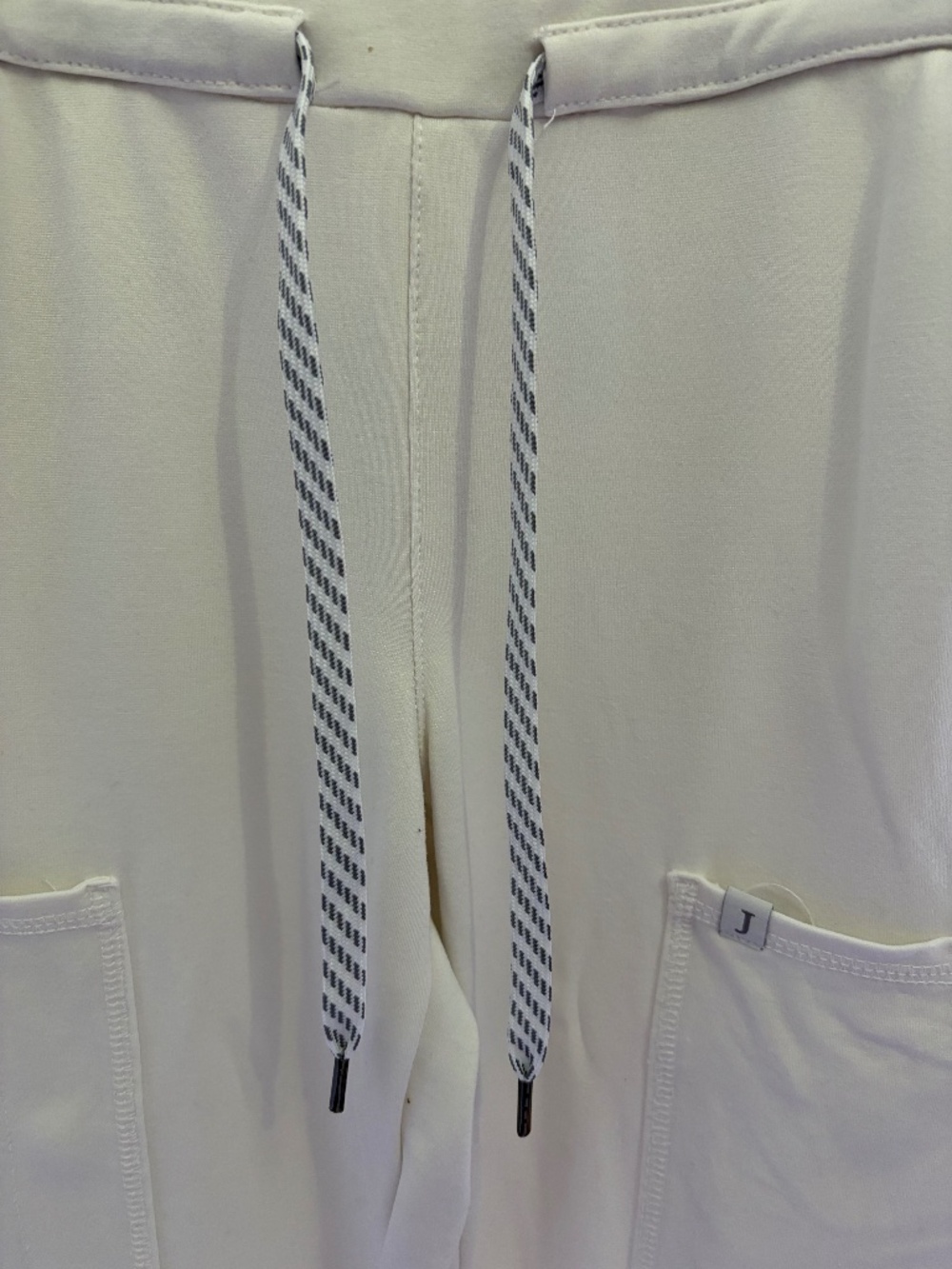Jaanuu XS Off White Stretch Pants with Pockets